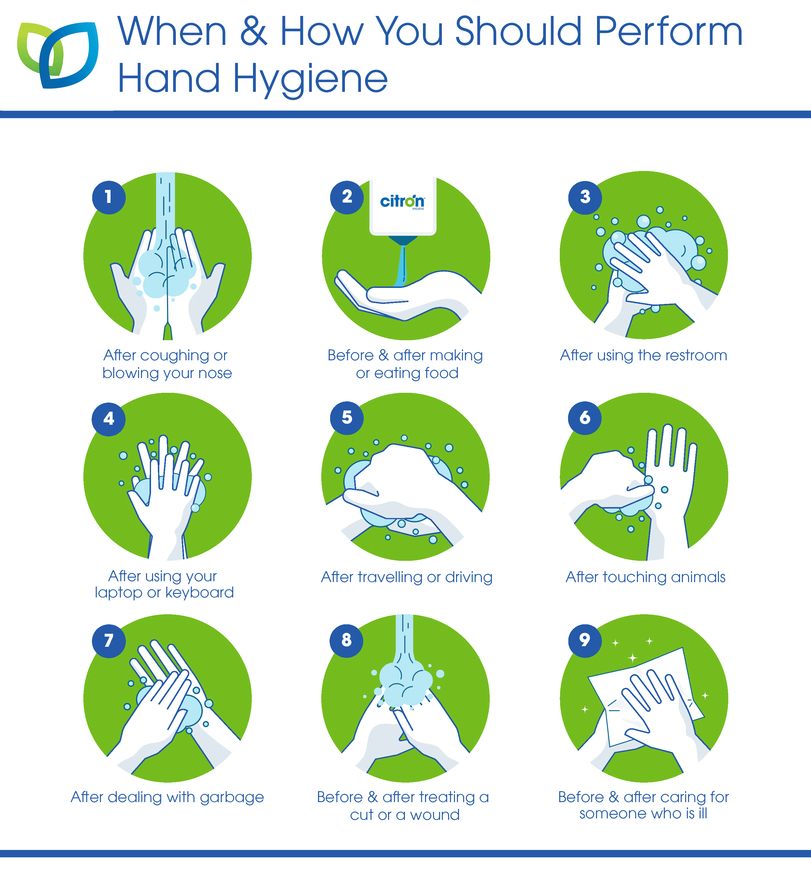 when to perform hand hygiene graphic