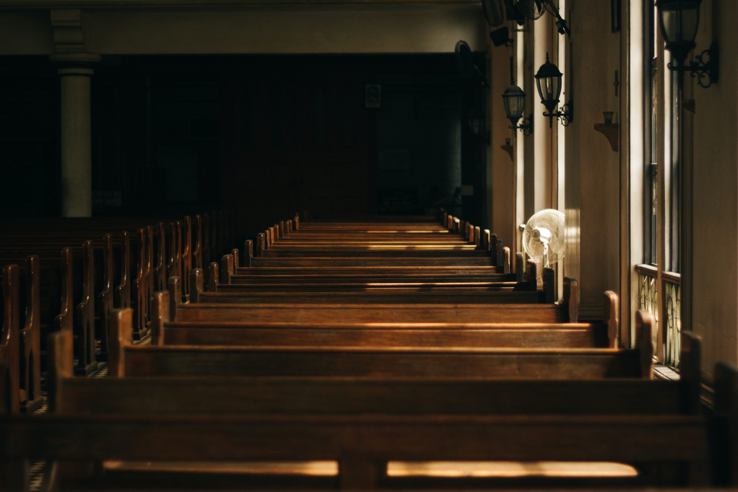 inside of a dark church