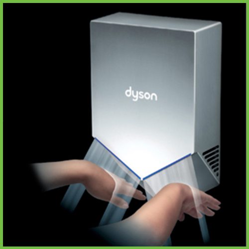 dyson hands under hand dryer