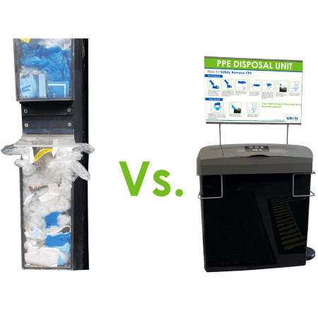 PPE Disposal unit vs overflowing unit