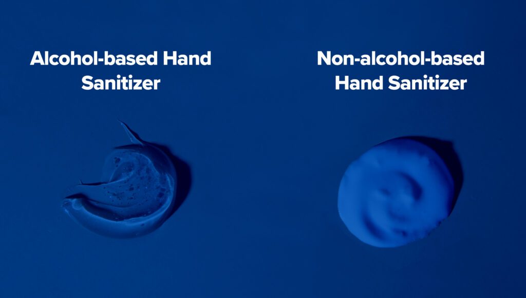 Alcohol based hand sanitizer contain alcohol contents like Ethyl Alcohol whereas alcohol free hand sanitizer contain ingredients like Benzalkonium Chloride. 
